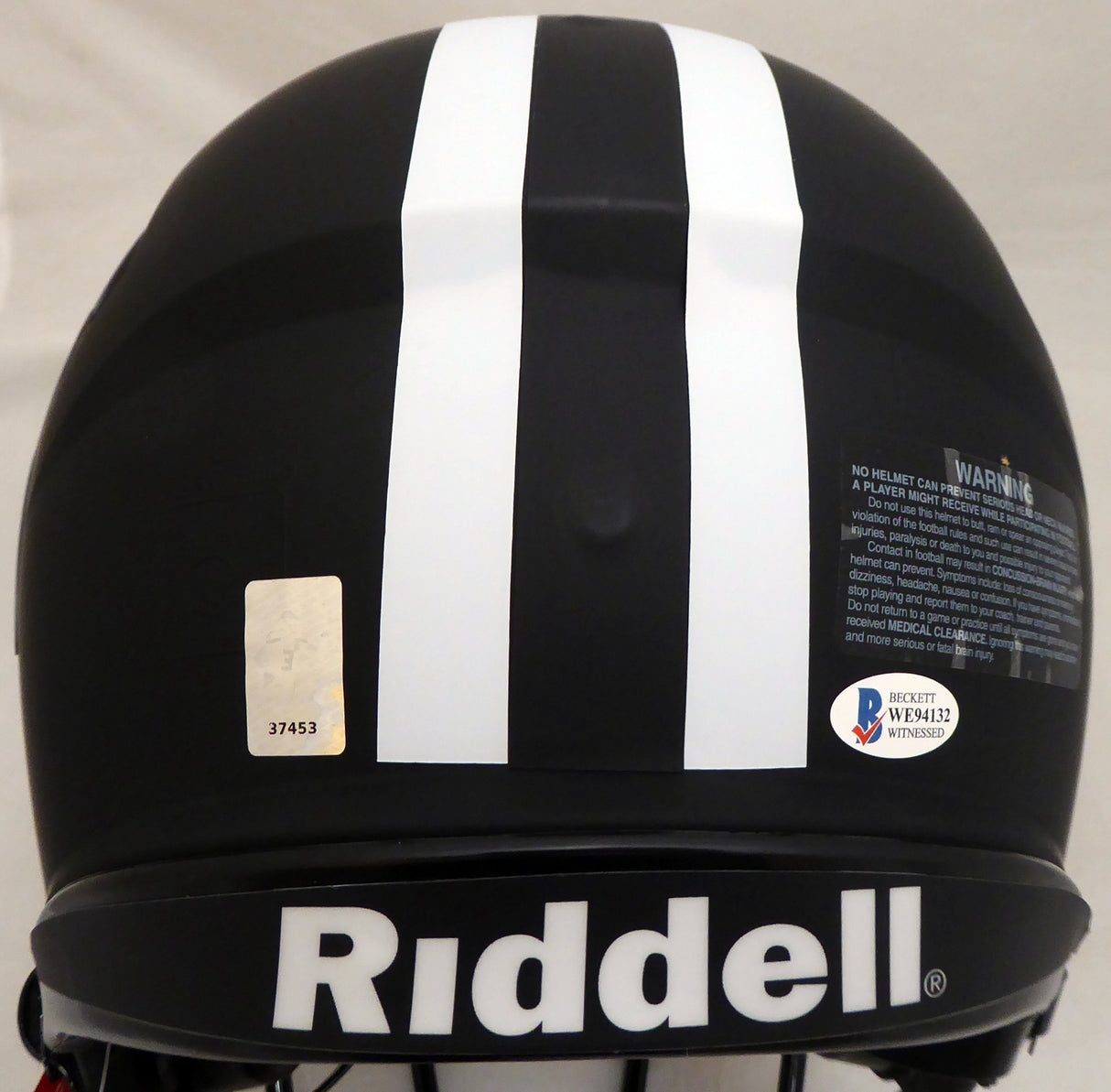 Russell Wilson Autographed Wisconsin Badgers Eclipse Black Full Size Speed Authentic Helmet (Smudge) RW Holo & Beckett BAS #WE94132