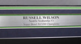 Seattle Seahawks Russell Wilson Autographed Framed Gray Nike Twill Jersey RW Holo Stock #185069
