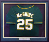 Oakland Athletics Mark McGwire Autographed Framed Green Jersey JSA Stock #185079