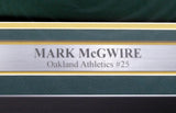 Oakland Athletics Mark McGwire Autographed Framed Green Jersey JSA Stock #185079