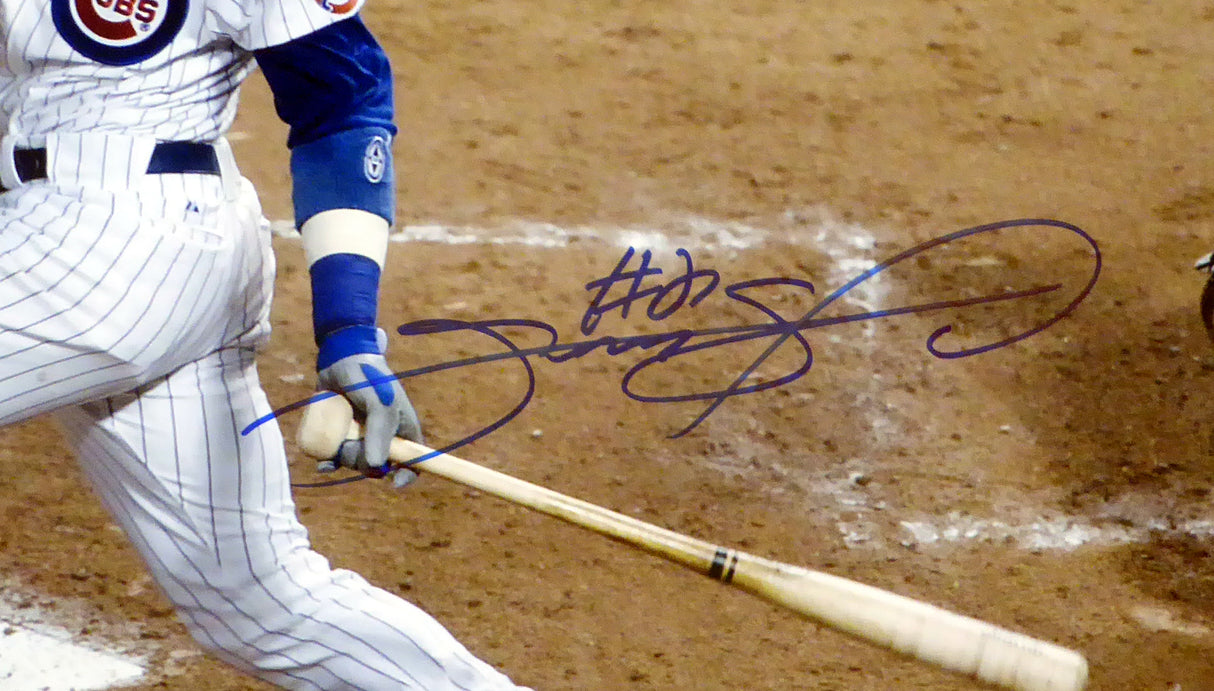 Sammy Sosa Autographed Framed 16x20 Photo Chicago Cubs Beckett BAS Stock #155013