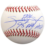 Sammy Sosa Autographed Official MLB Baseball Chicago Cubs "98 NL MVP" Beckett BAS Stock #148621