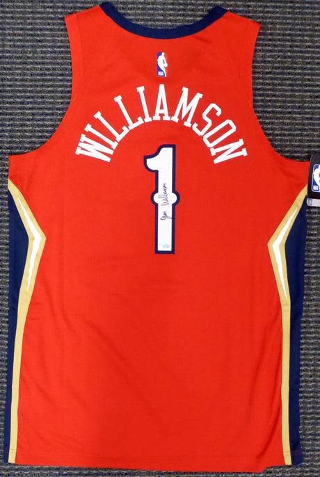 New Orleans Pelicans Zion Williamson Autographed Authentic Red Nike Jersey Size 48 Fanatics Holo Stock #185353