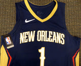 New Orleans Pelicans Zion Williamson Autographed Authentic Blue Nike Jersey Size 48 Fanatics Holo Stock #185354