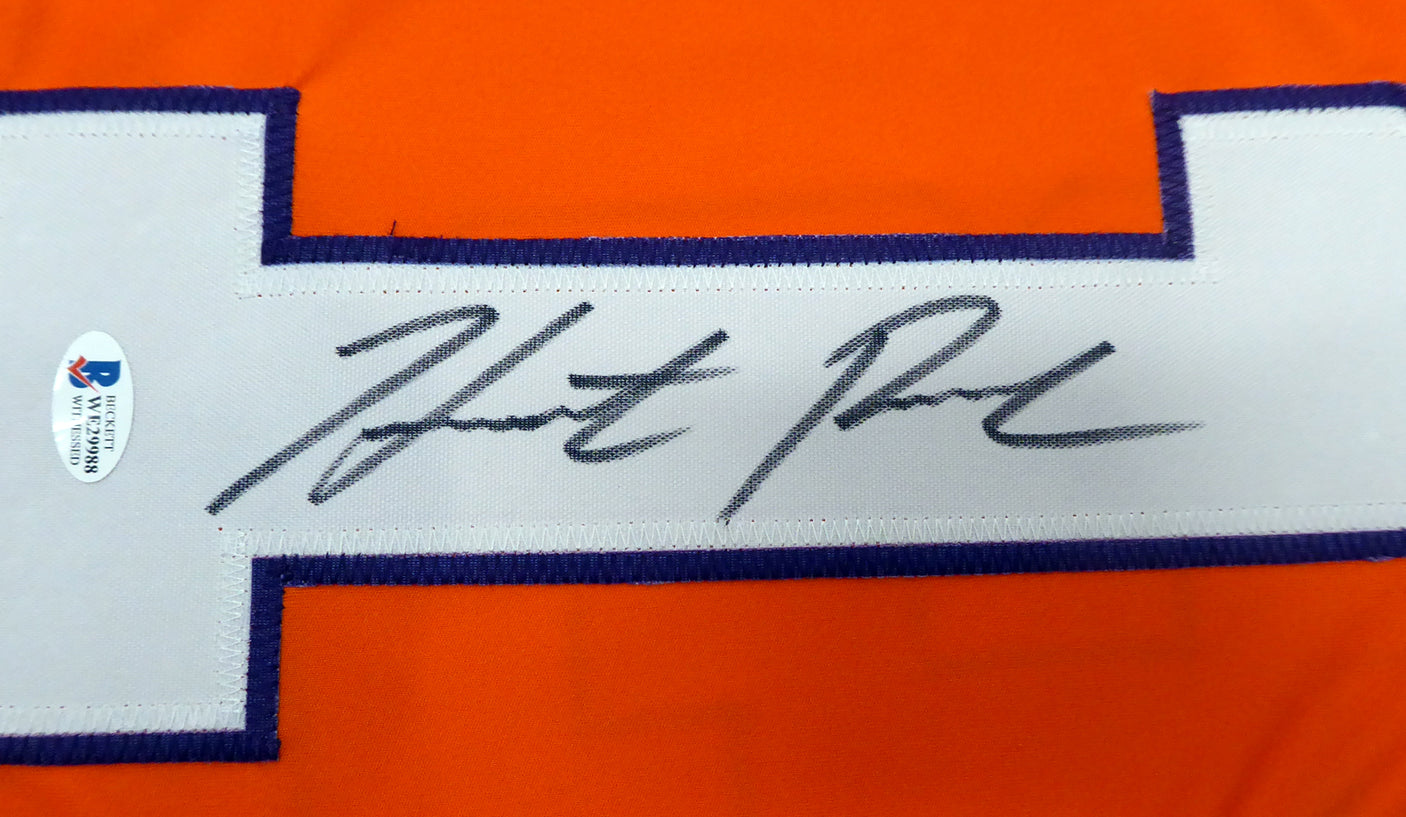 Clemson Tigers Hunter Renfrow Autographed Orange Jersey Beckett BAS Stock #185734