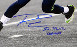 Russell Wilson Autographed 16x20 Photo Seattle Seahawks Super Bowl "SB XLVIII Champs" RW Holo Stock #105131