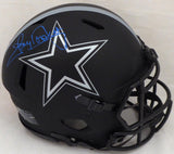 Tony Dorsett Autographed Dallas Cowboys Eclipse Black Full Size Speed Authentic Helmet (Smear) Beckett BAS #WE12149