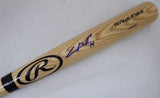 Cristian Pache Autographed Blonde Rawlings Baseball Bat Oakland A's Beckett BAS Stock #186810