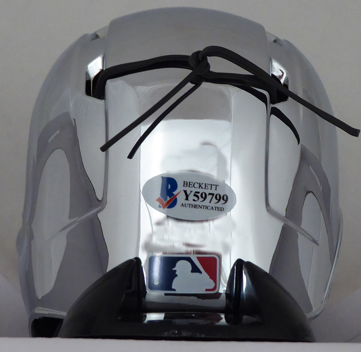 Ronald Acuna Jr. Autographed Atlanta Braves Rawlings Chrome Mini Helmet (Smudged) Beckett BAS #Y59799