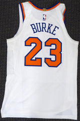 New York Knicks Trey Burke Autographed Game Used White Nike Jersey "My Dawg JG" 4-11-18 Beckett BAS #Y92570