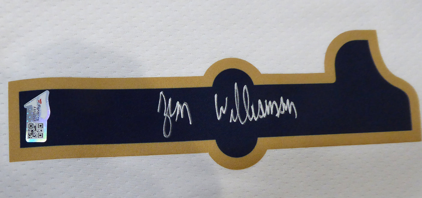 New Orleans Pelicans Zion Williamson Autographed Authentic White Nike Jersey Size 56 Fanatics Holo #A853357