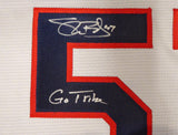 Cleveland Indians Shane Bieber Autographed Gray Nike Jersey Size XL "Go Tribe" Beckett BAS Stock #187725