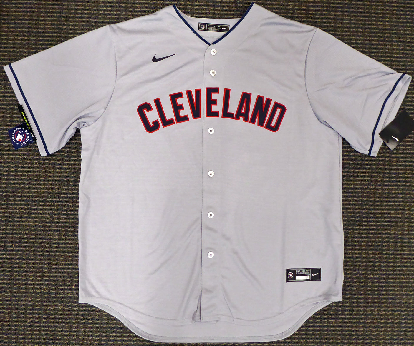 Cleveland Indians Shane Bieber Autographed Gray Nike Jersey Size XL "Go Tribe" Beckett BAS Stock #187725