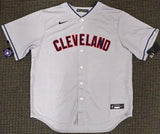 Cleveland Indians Shane Bieber Autographed Gray Nike Jersey Size XL "Go Tribe" Beckett BAS Stock #187725