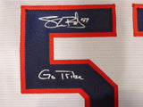 Cleveland Indians Shane Bieber Autographed Gray Nike Jersey Size L "Go Tribe" Beckett BAS Stock #187726