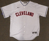 Cleveland Indians Shane Bieber Autographed Gray Nike Jersey Size L "Go Tribe" Beckett BAS Stock #187726