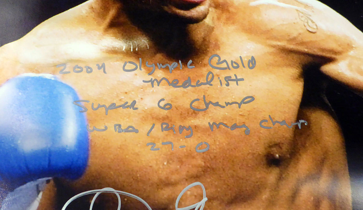 Andre Ward Autographed 16x20 Photo "2004 Olympic Gold Medalist, Super 6 Champ, WBA/Ring Mag Super Middle Weight Champ, 27-0, SOG" Beckett BAS #V61298