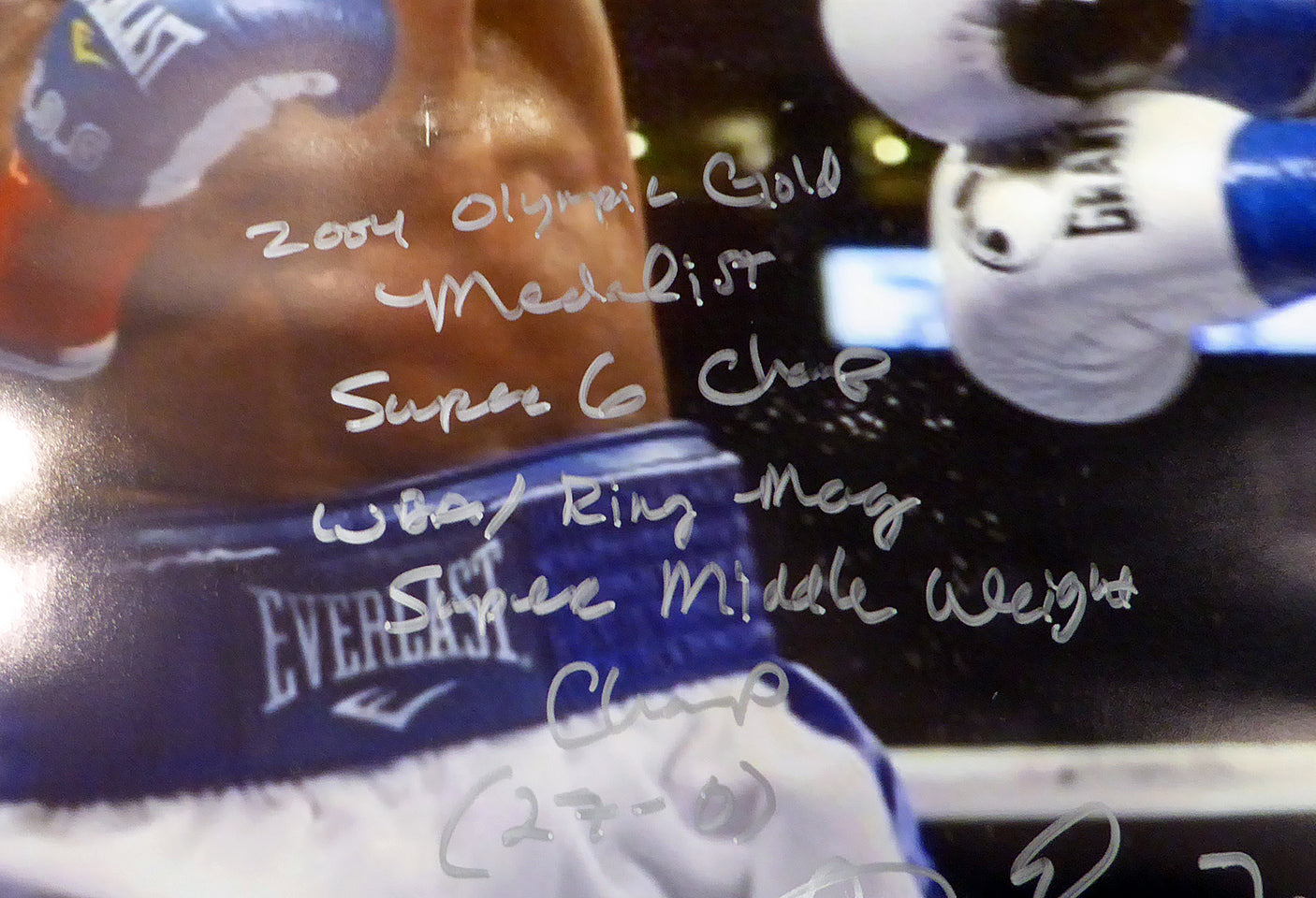 Andre Ward Autographed 16x20 Photo "2004 Olympic Gold Medalist, Super 6 Champ, WBA/Ring Mag Super Middle Weight Champ, 27-0, SOG" Beckett BAS #V61291