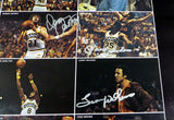1978-79 NBA Champions Seattle Supersonics Autographed 17x22 Poster Photo With 9 Total Signatures Including Fred Brown & Lenny Wilkens MCS Holo #51051