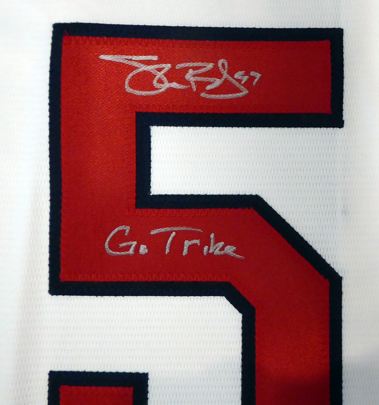 Cleveland Indians Shane Bieber Autographed White Nike Jersey Size L "Go Tribe" Beckett BAS Stock #190031