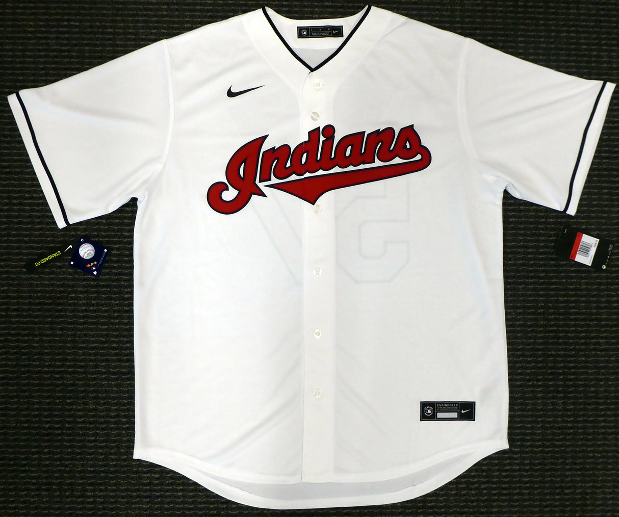 Cleveland Indians Shane Bieber Autographed White Nike Jersey Size L "Go Tribe" Beckett BAS Stock #190031
