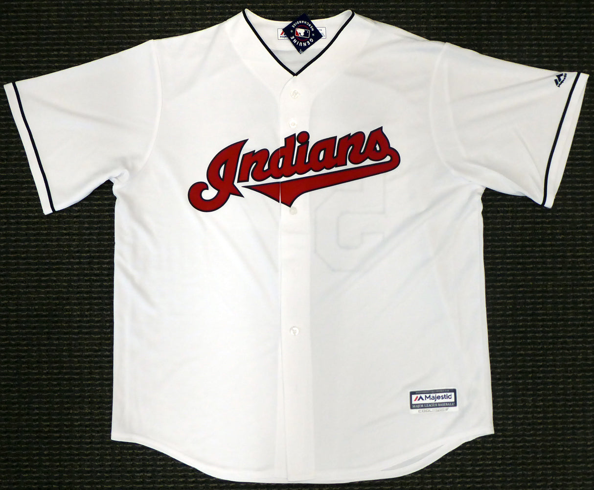 Cleveland Indians Shane Bieber Autographed White Majestic Jersey Size XL "2020 AL Cy Young" Beckett BAS Stock #190032