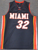 Miami Heat Shaquille Shaq O'Neal Autographed Black Jersey On 2 Beckett BAS Stock #191016