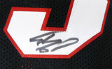 Miami Heat Shaquille Shaq O'Neal Autographed Black Jersey On 3 Beckett BAS Stock #191015