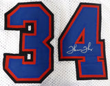 Buffalo Bills Team Greats Autographed White Jersey With 3 Signatures Including Jim Kelly, Thurman Thomas & Andre Reed Beckett BAS Stock #191973