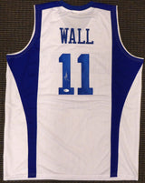 Kentucky Wildcats John Wall Autographed White Jersey Beckett BAS Stock #192169