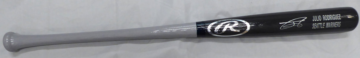 Julio Rodriguez Autographed Black Rawlings Game Model Bat Seattle Mariners Beckett BAS Stock #192183