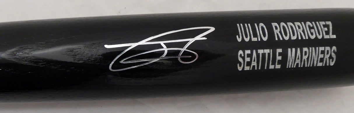 Julio Rodriguez Autographed Black Rawlings Game Model Bat Seattle Mariners Beckett BAS Stock #192183