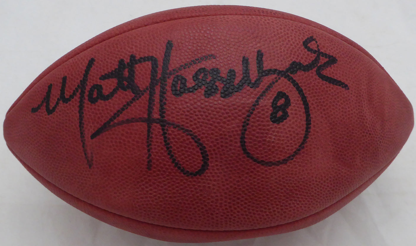 Matt Hasselbeck Autographed Official NFL Leather Football Seattle Seahawks (Flat) MCS Holo #79854