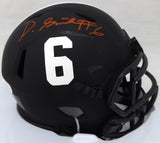 DeVonta Smith Autographed Alabama Crimson Tide Eclipse Black Speed Mini Helmet (Scratch) Beckett BAS #WG74402