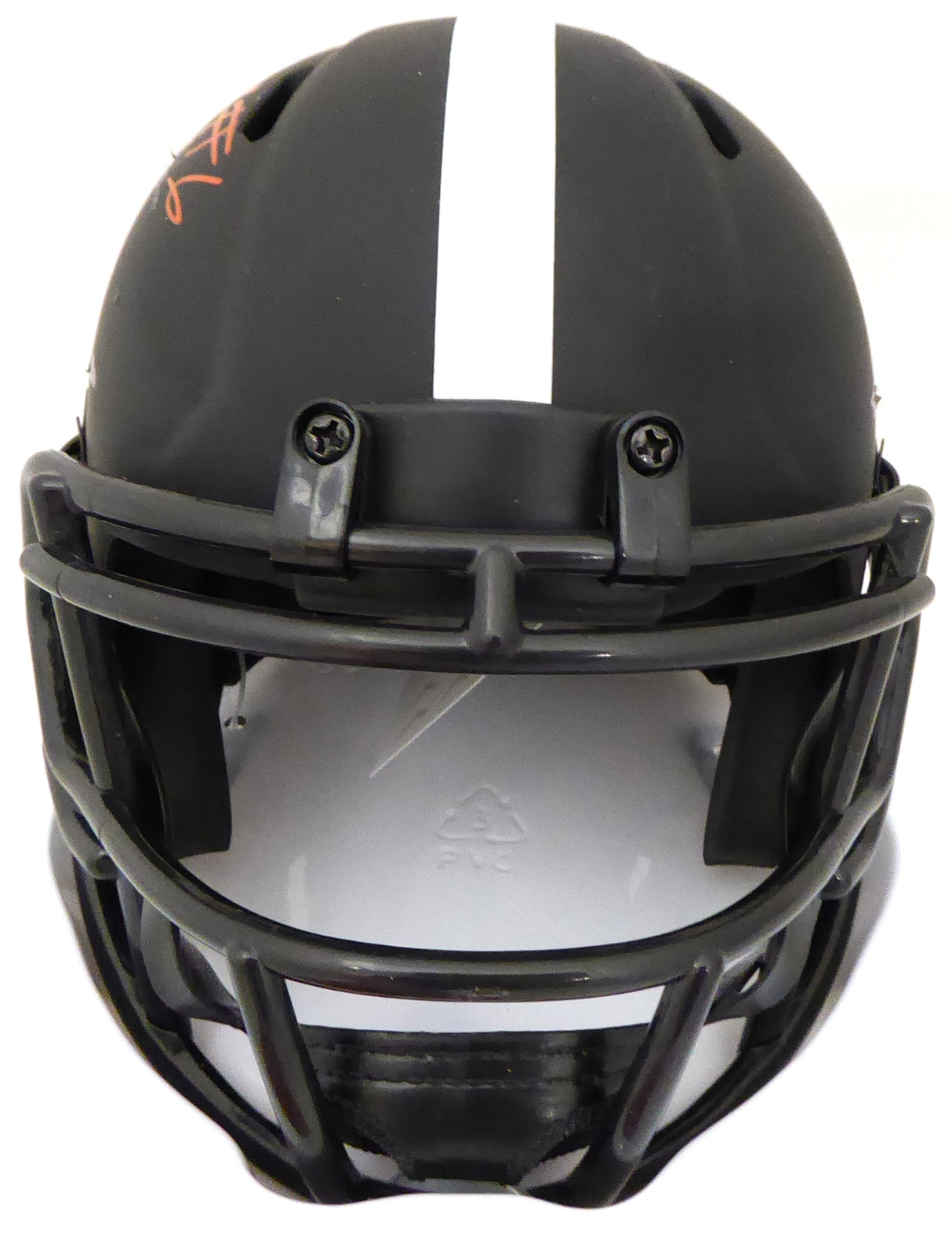 DeVonta Smith Autographed Alabama Crimson Tide Eclipse Black Speed Mini Helmet (Scratch) Beckett BAS #WG74402