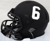 DeVonta Smith Autographed Alabama Crimson Tide Eclipse Black Speed Mini Helmet (Scratch) Beckett BAS #WG74402
