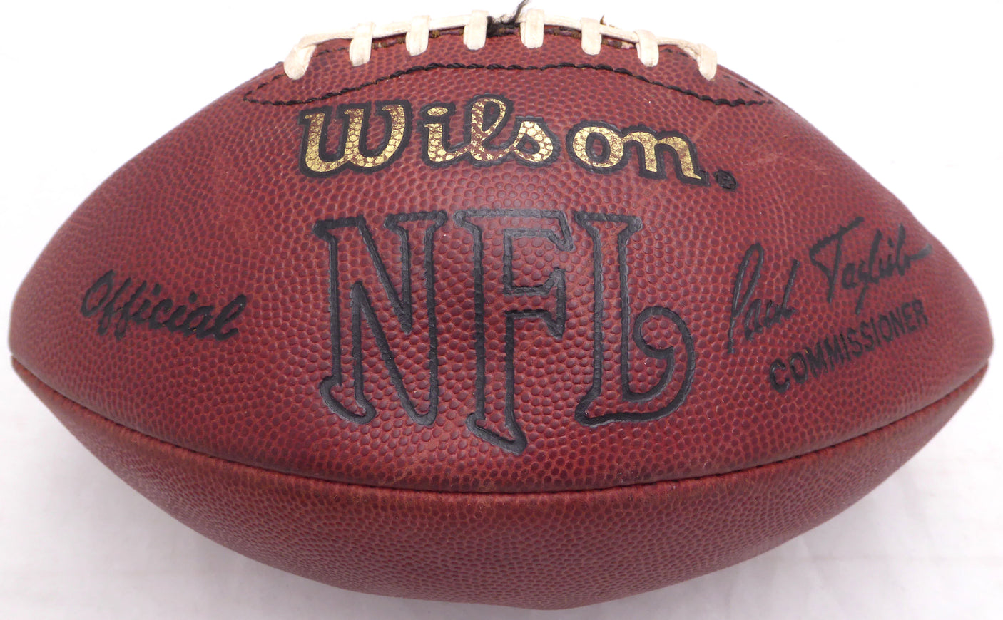 Orlando Pace Autographed NFL Leather Football St. Louis Rams (Flat) Beckett BAS #BH014818