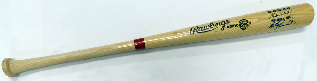 Mike Schmidt Autographed Blonde Rawlings Bat Philadelphia Phillies Beckett BAS QR #BJ04199
