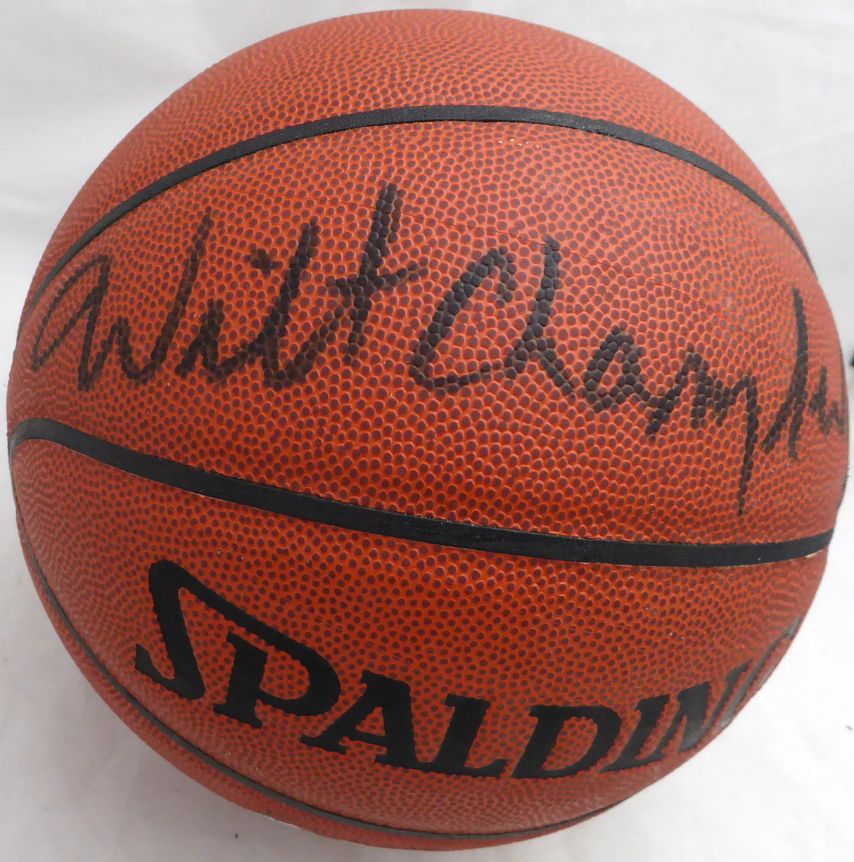 Wilt Chamberlain Autographed Official Spalding Basketball Los Angeles Lakers Beckett BAS QR #AC74587