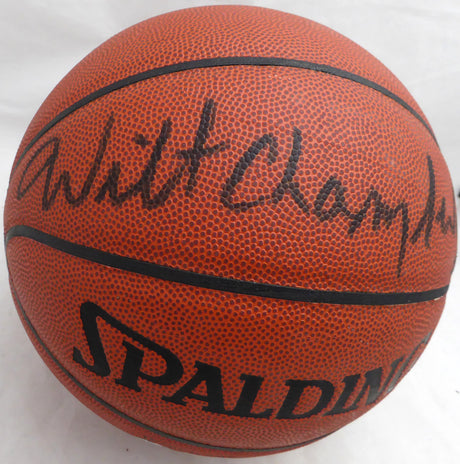 Wilt Chamberlain Autographed Official Spalding Basketball Los Angeles Lakers Beckett BAS QR #AC74587