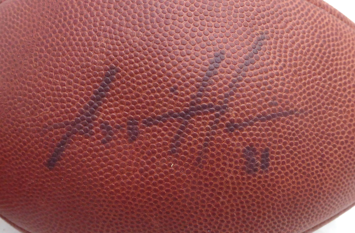 Az-Zahir Hakim Autographed NFL Leather Football St. Louis Rams (Flat) Beckett BAS QR #BJ04159