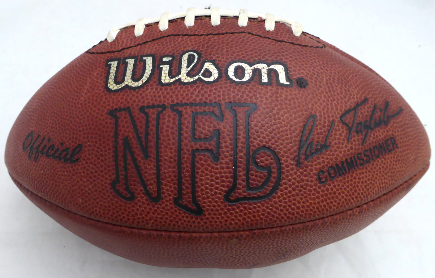 Az-Zahir Hakim Autographed NFL Leather Football St. Louis Rams (Flat) Beckett BAS QR #BJ04159