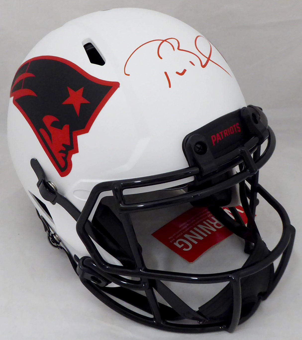 Tom Brady Autographed New England Patriots Lunar Eclipse Full Size Authentic Speed Helmet Fanatics Holo #AA0078100