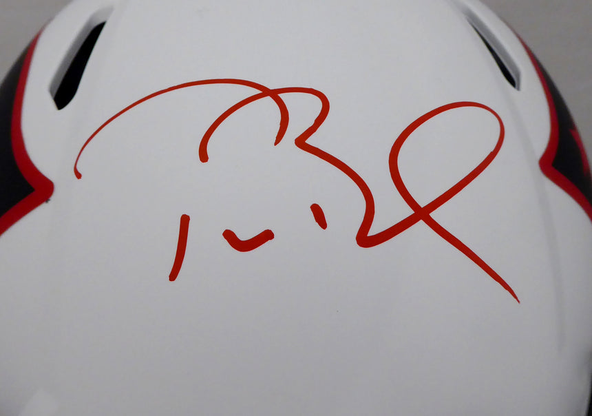 Tom Brady Autographed New England Patriots Lunar Eclipse Full Size Authentic Speed Helmet Fanatics Holo #AA0078100