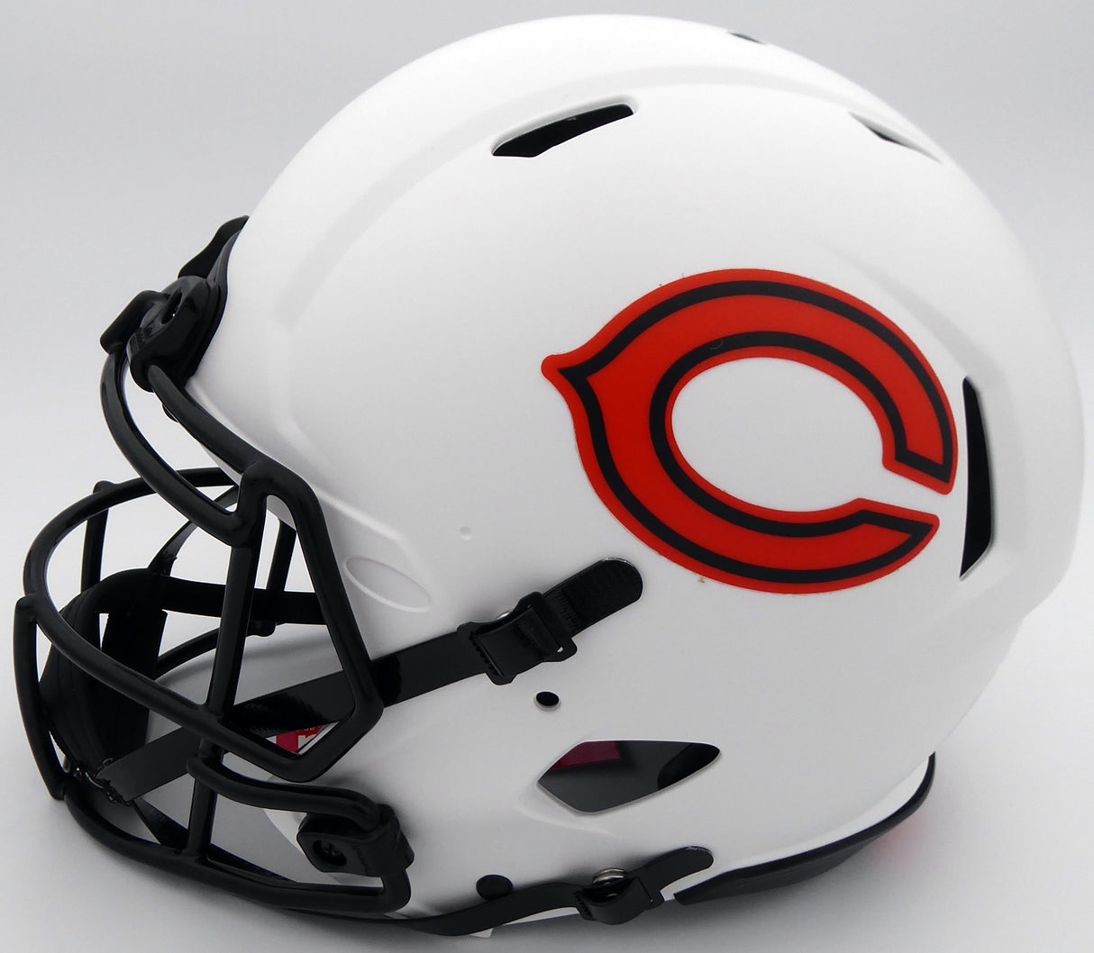 Justin Fields Autographed Chicago Bears Lunar Eclipse White Full Size Authentic Speed Helmet Beckett BAS QR Stock #194773