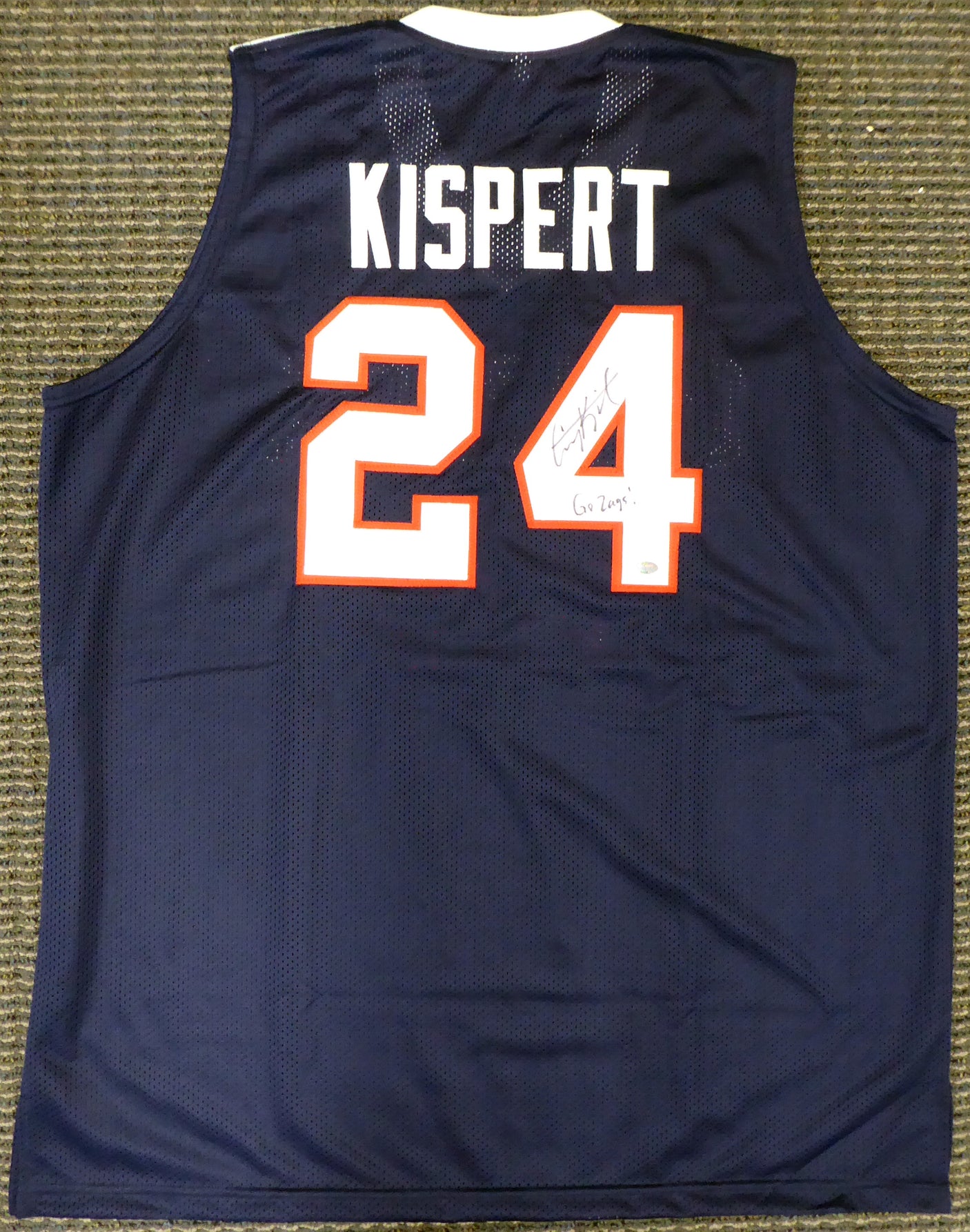 Gonzaga Bulldogs Corey Kispert Autographed Blue Jersey "Go Zags!" MCS Holo Stock #194891