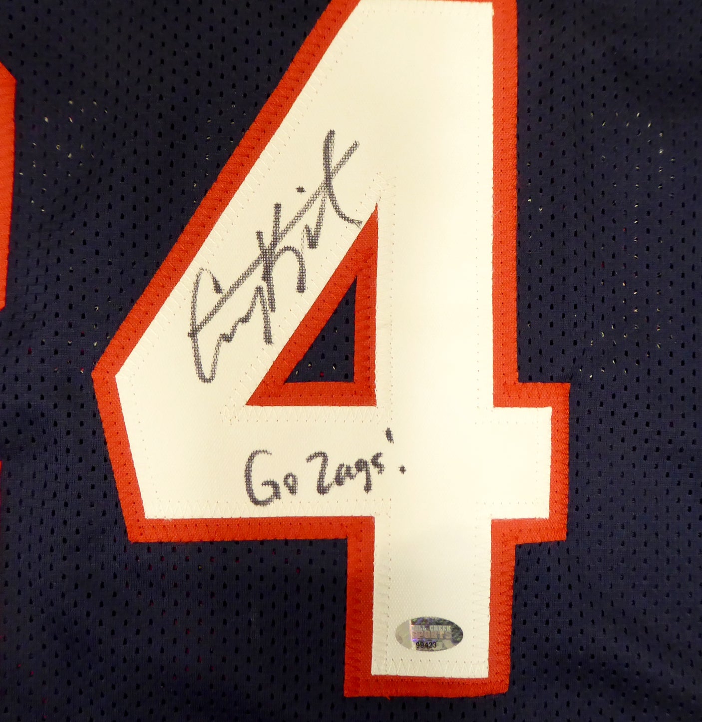 Gonzaga Bulldogs Corey Kispert Autographed Blue Jersey "Go Zags!" MCS Holo Stock #194891