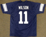 BYU Cougars Zach Wilson Autographed Blue Jersey Beckett BAS Stock #195159