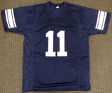 BYU Cougars Zach Wilson Autographed Blue Jersey Beckett BAS Stock #195159