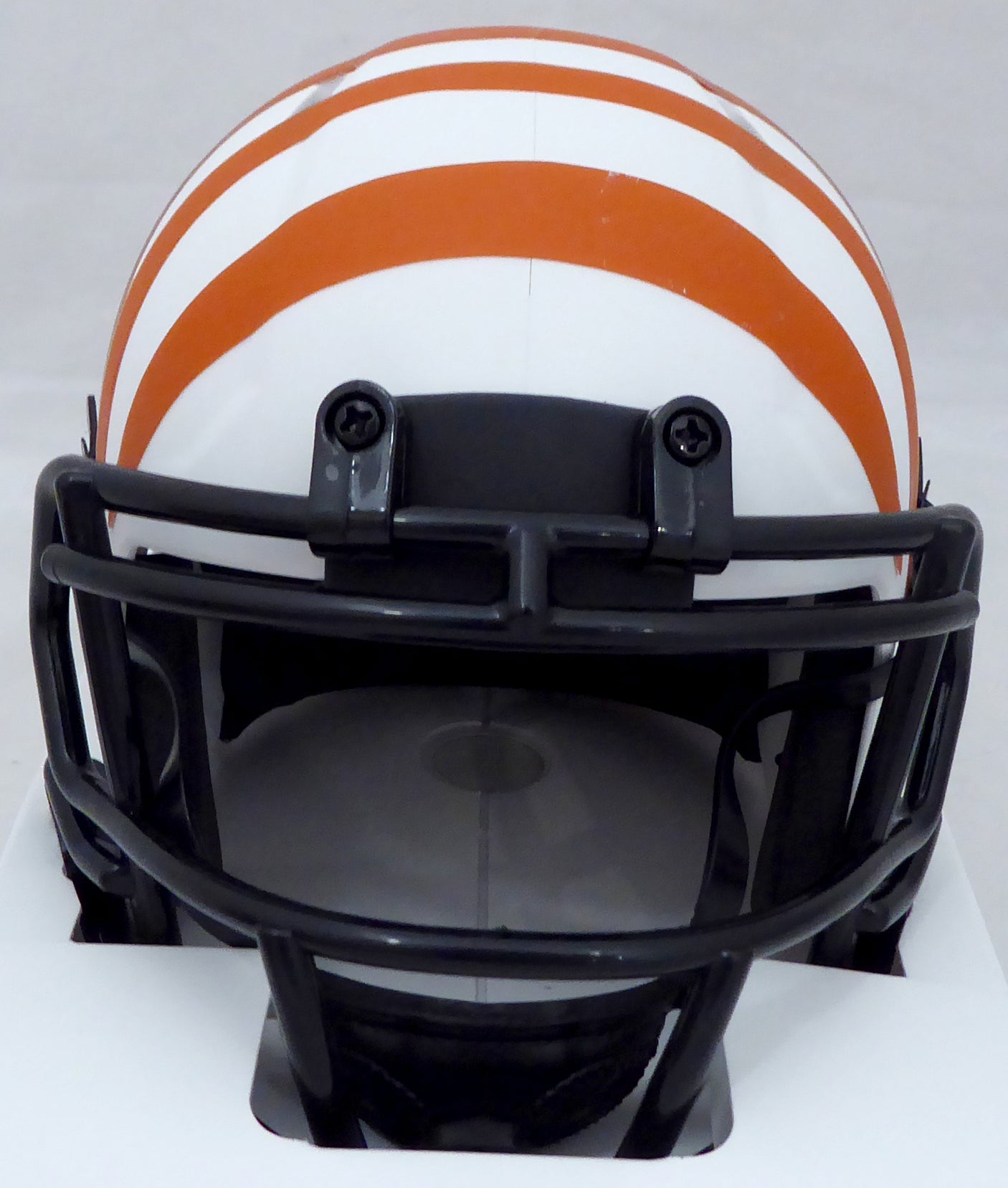 Ken Anderson Autographed Cincinnati Bengals White Lunar Eclipse Speed Mini Helmet (Smudged) Beckett BAS QR #WL89462